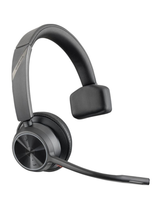 Auricular Inalámbrico Poly Voyager 4310 + Adaptador BT700 + Base de Carga/ con Micrófono/ Bluetooth/ Negro