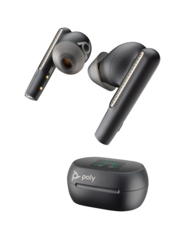 Auriculares Bluetooth Poly Voyager Free 60+ UC M con estuche de carga + Adaptador BT700/ Autonomía 10h/ Negros