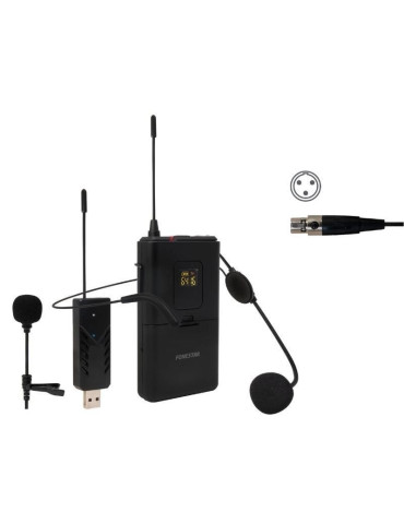 Micrófono de cabeza y solapa UHF Fonestar WI-MIC