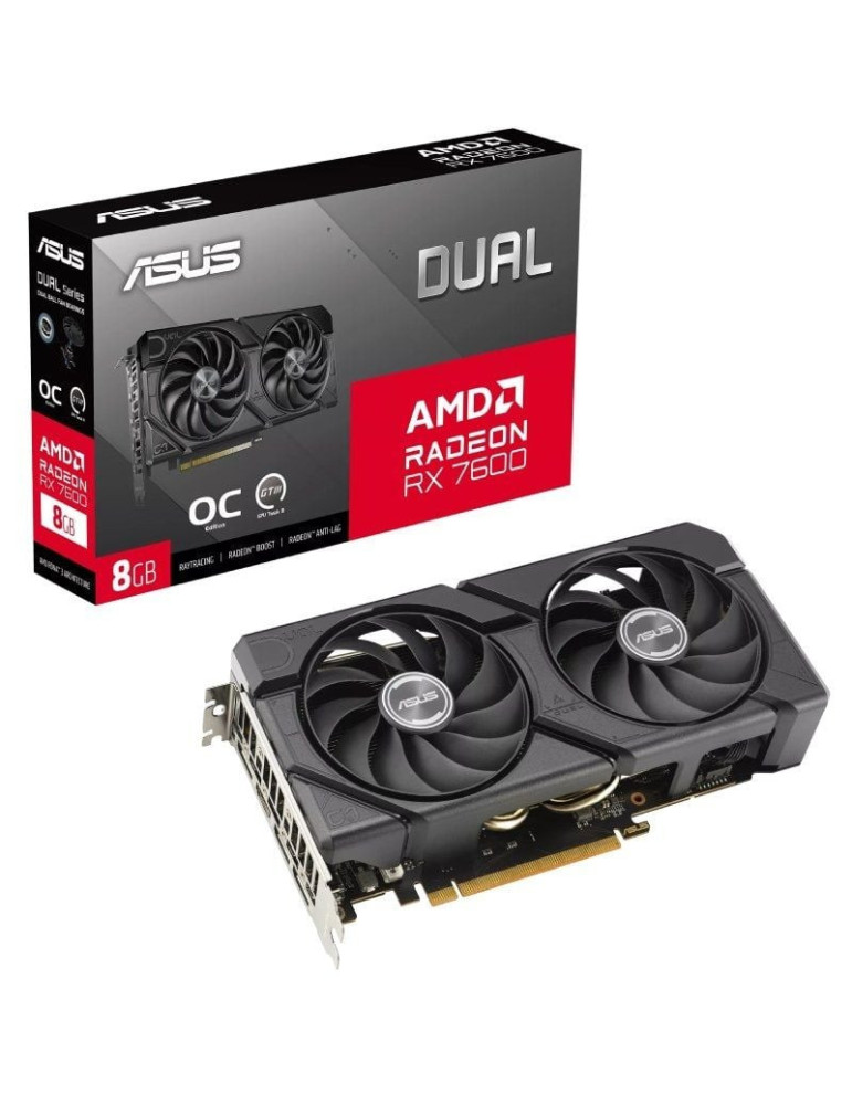 Tarjeta Gráfica Asus Dual Radeon RX 7600 EVO OC/ 8GB GDDR6