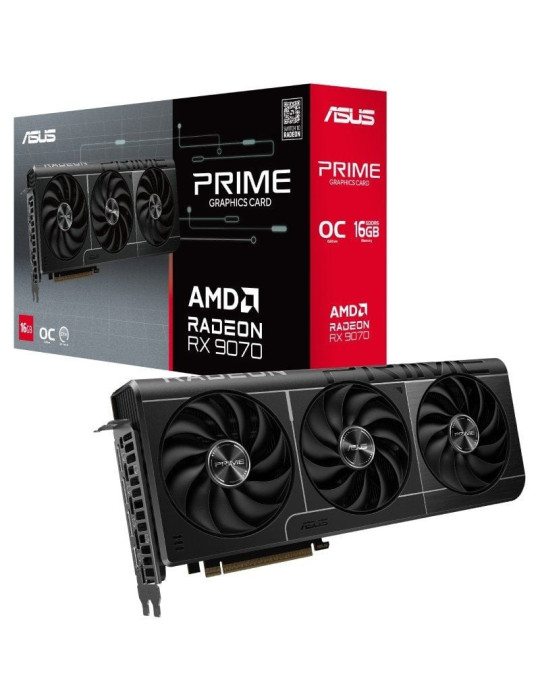 Tarjeta Gráfica Asus Prime Radeon RX 9070 OC Edition/ 16GB GDDR6
