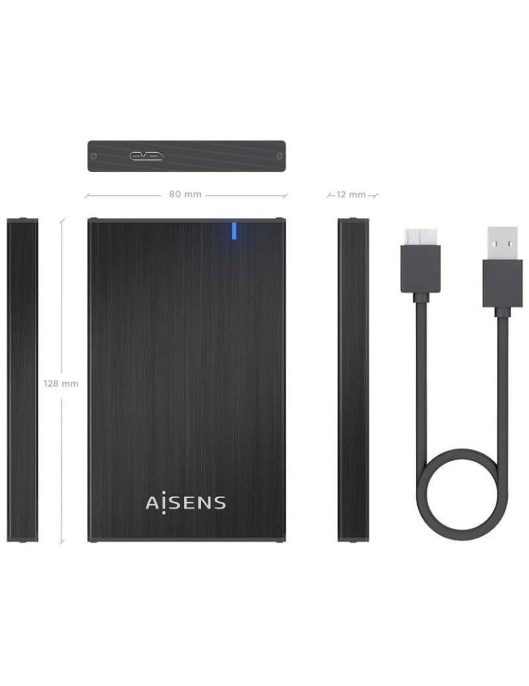 Caja Externa para Disco Duro de 2.5" Aisens ASE-2527B/ USB 3.1