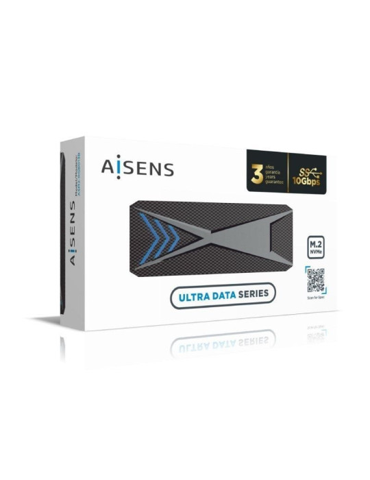 Caja Externa para Disco SSD M.2 NVMe Aisens ASM2-RGB013B/ USB 3.2 Gen2/ Sin Tornillos