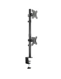 Soporte de Mesa para 2 Monitores TooQ DB1233TNV-B/ Giratorio/ Inclinable/ hasta 8kg