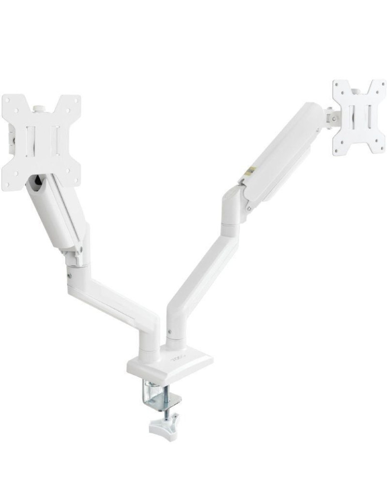 Soporte de Mesa para 2 Monitores TooQ DB1434TNR-W/ Giratorio/ Inclinable/ hasta 10kg