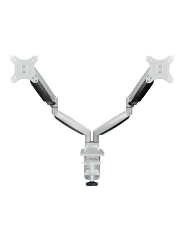 Soporte de Mesa para 2 Monitores TooQ DB3132TNR-S/ Giratorio/ Inclinable/ hasta 9kg