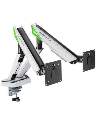 Soporte de Mesa Gaming con Contrapeso para 2 Monitores Aisens DT38TSR-345/ Giratorio/ Inclinable/ hasta 16kg