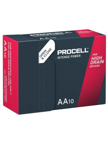 Pack de 10 Pilas AA LR6 Duracell PROCELL INTENSE POWER DURINTLR6C10/ 1.5V/ Alcalinas 2
