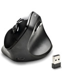 Ratón Vertical Inalámbrico NGS EVO Moksha/ Batería recargable/ Hasta 2400 DPI