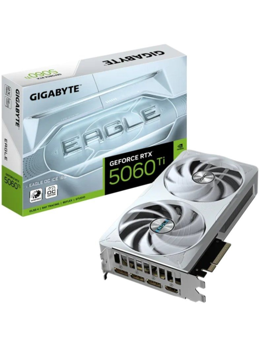 Tarjeta Gráfica Gigabyte GeForce RTX 5060 Ti Eagle OC ICE/ 16GB GDDR7