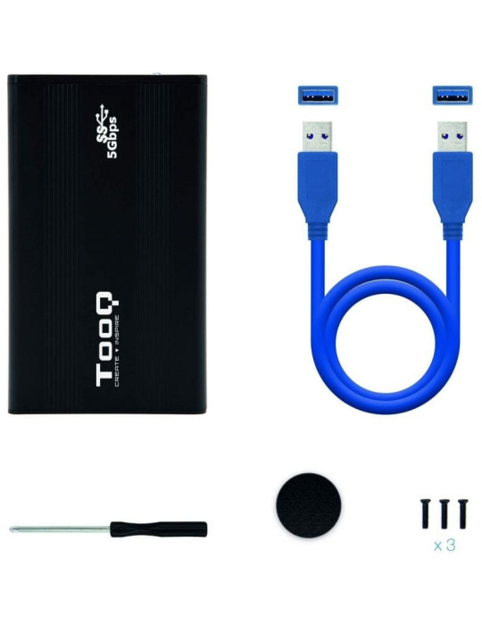 Caja Externa para Disco Duro de 2.5" TooQ TQE-2524B/ USB 3.1