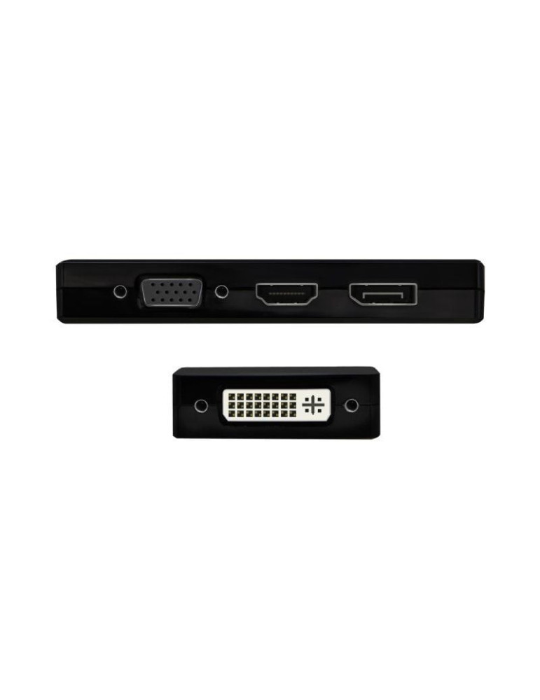 Conversor USB Tipo-C Aisens A109-0679/ HDMI Hembra - VGA Hembra - DVI Hembra - DisplayPort Hembra/ 15cm/ Negro