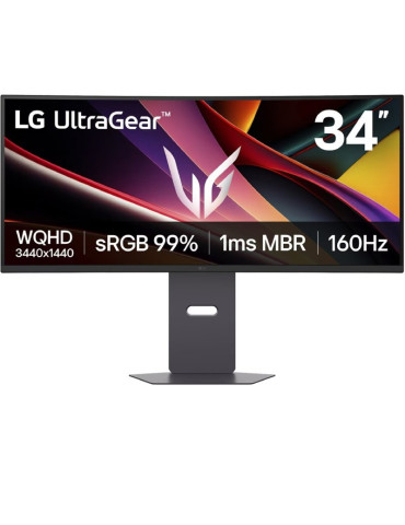 Monitor Gaming Ultrapanorámico Curvo LG UltraGear 34G600A-B 34"/ UWQHD/ Multimedia/ 5ms/ 160Hz/ VA/ Regulable en Altura/ Negro