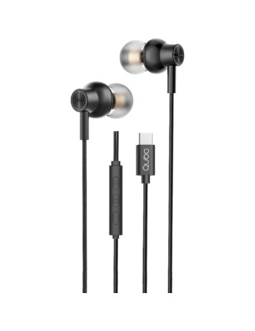 Auriculares Intrauditivos Qubo AU-300C/ con Micrófono/ USB Tipo-C/ Negros