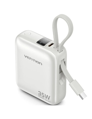 Powerbank 10000mAh Vention FHEN0/ 35W/ Beige/ Incluye Cable USB Tipo-C
