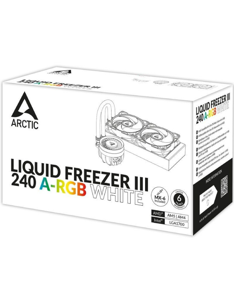 Sistema de Refrigeración Líquida Arctic Liquid Freezer III 240 A-RGB/ Blanco