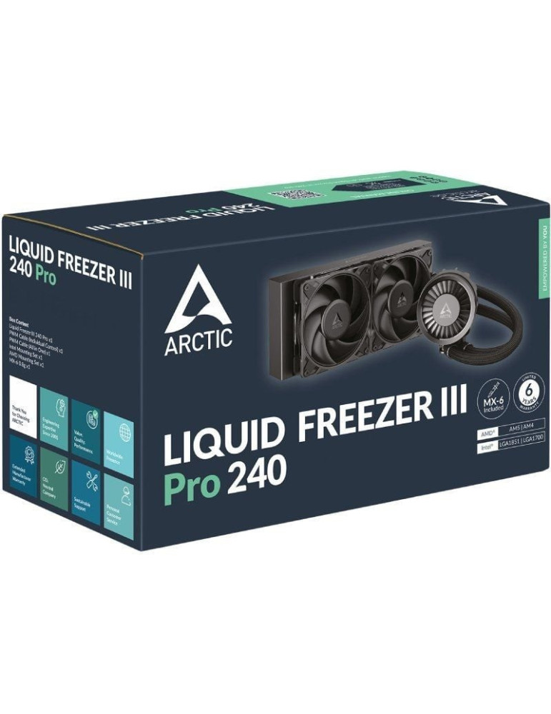 Sistema de Refrigeración Líquida Arctic Liquid Freezer III Pro 240/ Negro