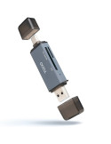 Lector de Tarjetas Externo TooQ TQR-3001G/ USB 3.0 y USB Tipo-C