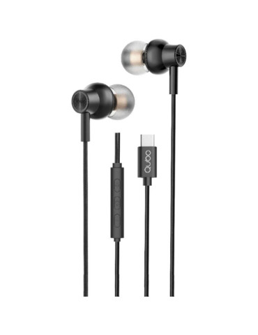 Auriculares Intrauditivos Qubo AU-300C/ con Micrófono/ USB Tipo-C/ Negros