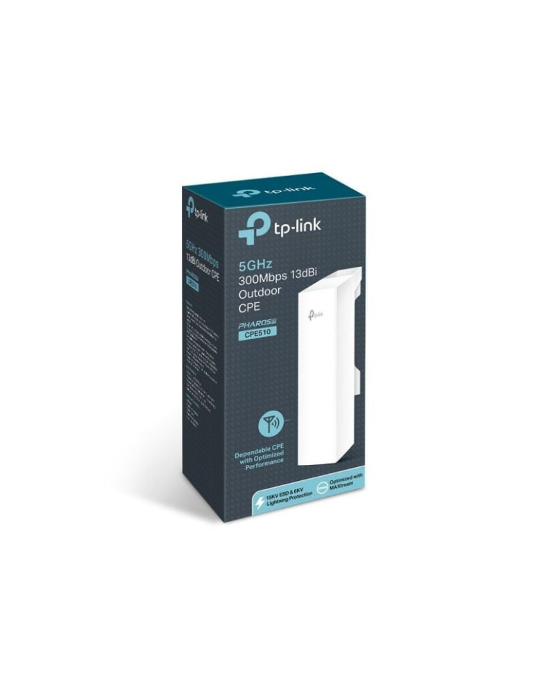Punto de Acceso Inalámbrico TP-Link CPE510 PoE 300Mbps/ 5GHz/ Antena de 13dBi/ WiFi 802.11n/a
