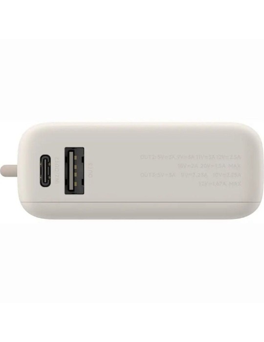 Powerbank 10000mAh Xiaomi 33W Power Bank Integrated Cable/ 33W/ Beige/ Incluye Cable USB Tipo-C