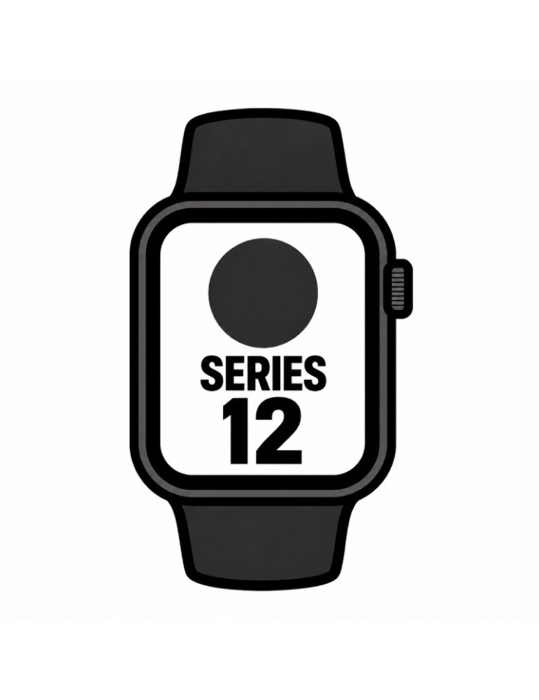 Apple Watch Series 12/ GPS/ Cellular/ 46mm/ Negro/ Correa Deportiva Negra (S/M)