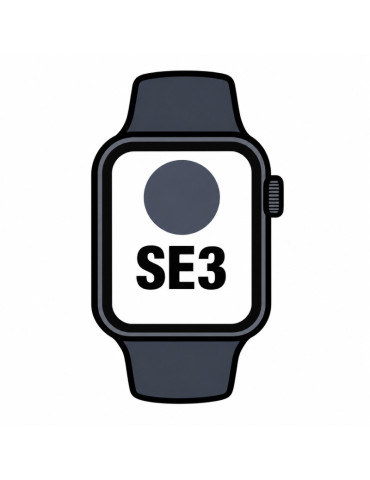 Apple Watch SE3/ GPS/ Cellular/ 40mm/ Caja de Aluminio Medianoche/ Correa Deportiva Azul Marino M/L