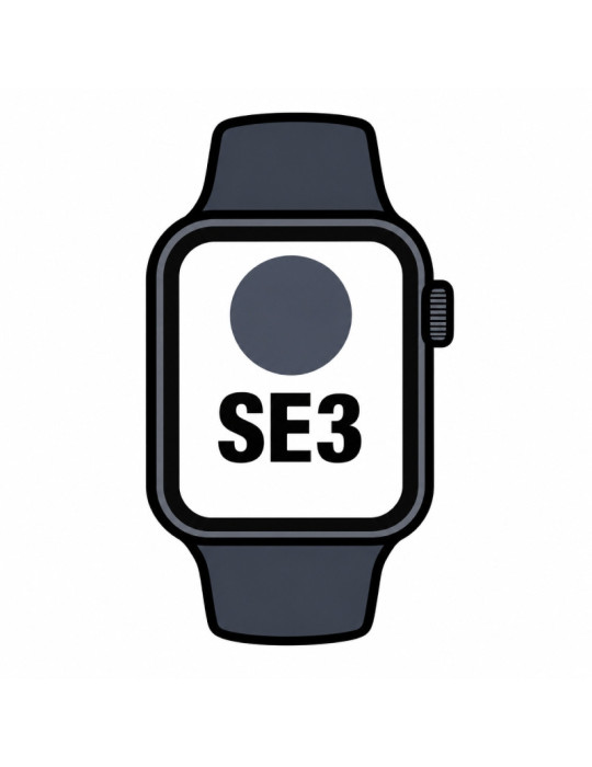Apple Watch SE3/ GPS/ Cellular/ 40mm/ Caja de Aluminio Medianoche/ Correa Deportiva Azul Marino M/L