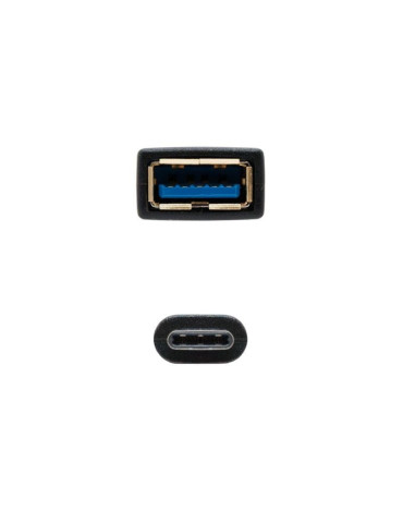 Cable USB 3.1 Nanocable 10.01.4201/ USB Tipo-C Macho - USB Hembra/ 15cm/ Negro 2