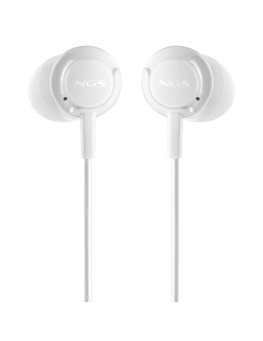 Auriculares Intrauditivos NGS Cross Drift/ con Micrófono/ Jack 3.5/ Blancos