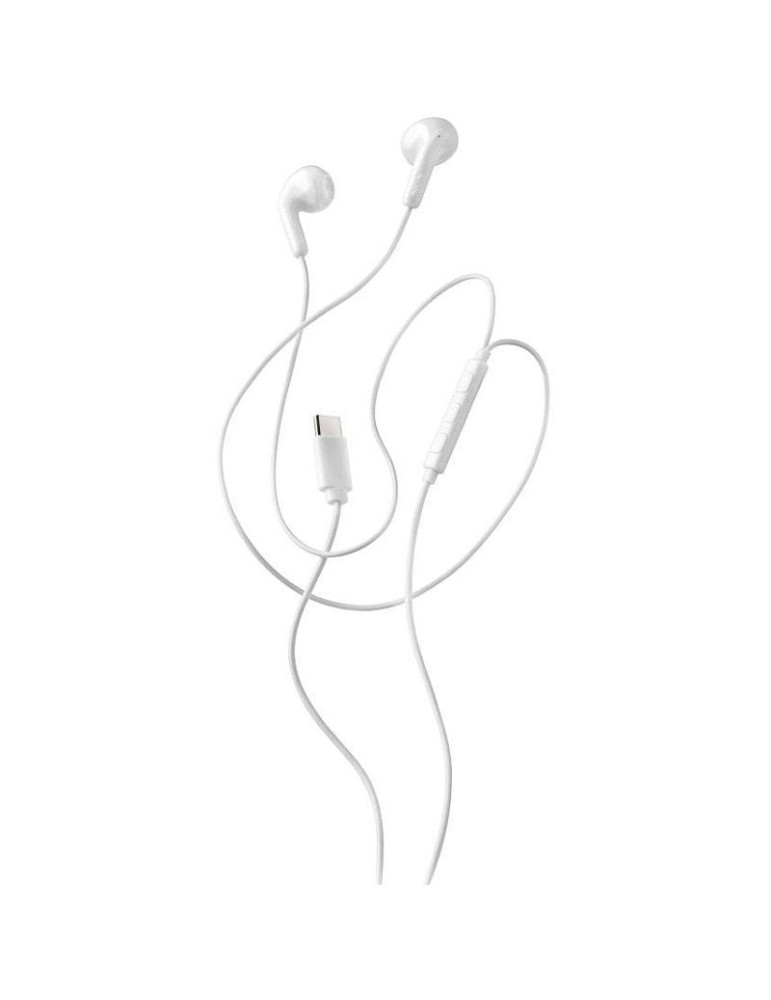 Auriculares Intrauditivos NGS Cross Glide/ con Micrófono/ USB Tipo-C/ Blancos