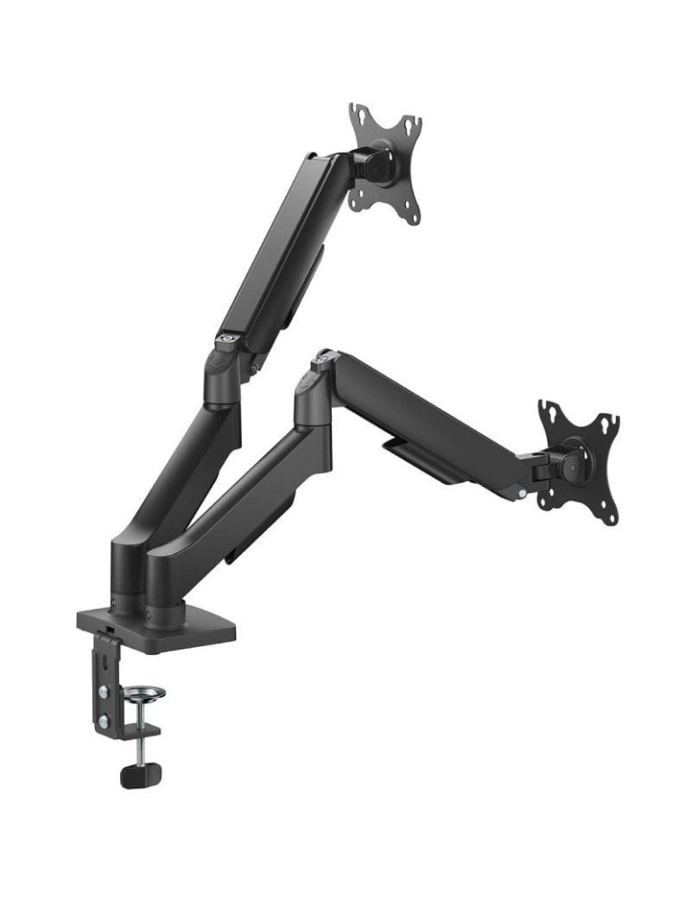 Soporte de Mesa con Contrapeso para 2 Monitores Aisens DT32TSR-357/ Giratorio/ Inclinable/ hasta 9kg
