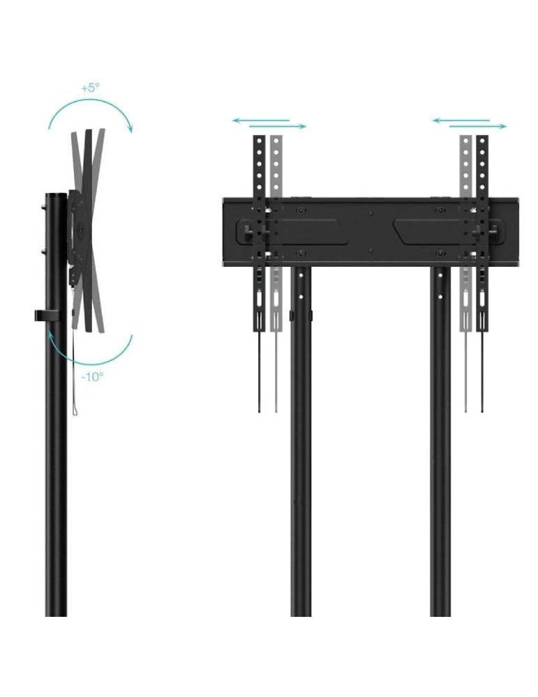 Soporte de Suelo Inclinable con Ruedas TooQ KEFRÉN FS1150M-B para TV de 37-70"/ hasta 70kg