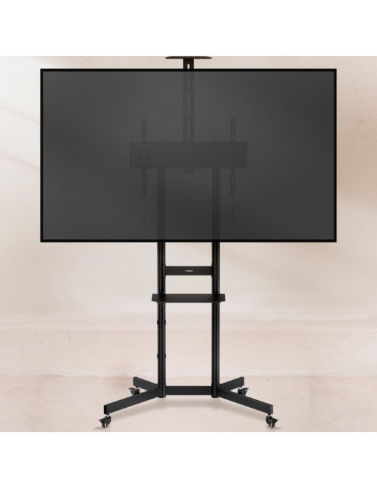 Soporte de Suelo Inclinable con Ruedas TooQ NEFERTITI FS1151M-B para TV de 37-70"/ hasta 70kg