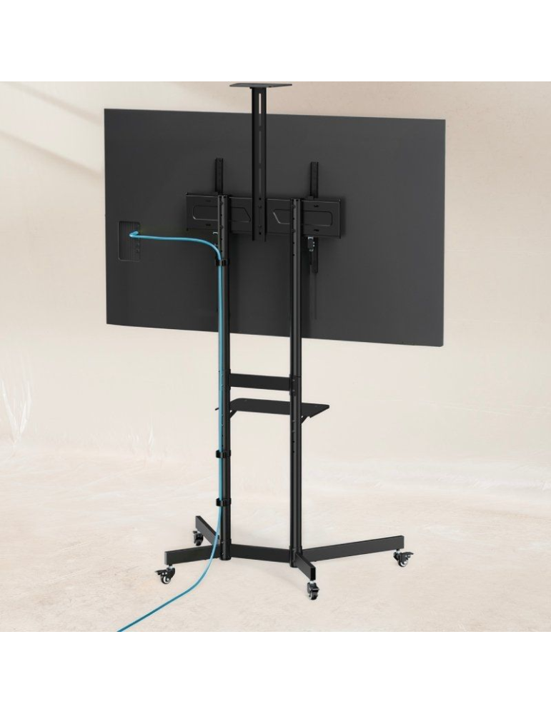 Soporte de Suelo Inclinable con Ruedas TooQ NEFERTITI FS1151M-B para TV de 37-70"/ hasta 70kg