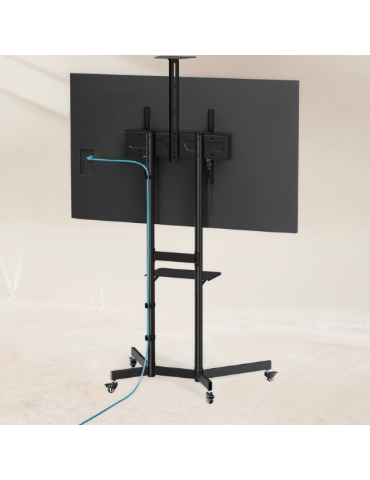 Soporte de Suelo Inclinable con Ruedas TooQ NEFERTITI FS1151M-B para TV de 37-70"/ hasta 70kg