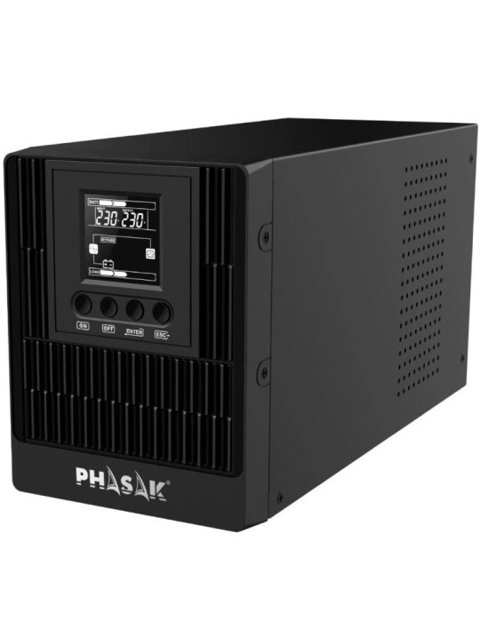 SAI Online Phasak 1000 VA Online LCD/ 1000VA-1000W/ 3 Salidas/ Formato Torre
