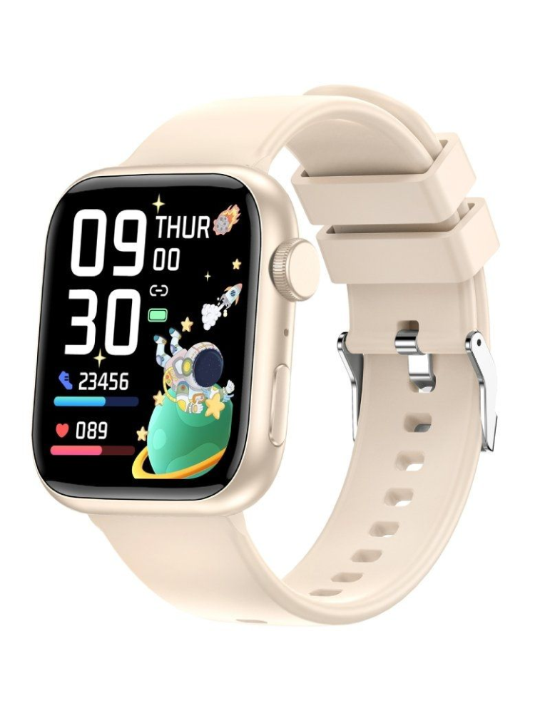 Smartwatch Forever IGo Watch 3 JW-500/ Notificaciones/ Frecuencia Cardíaca/ Marfil