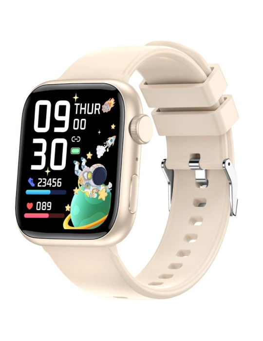 Smartwatch Forever IGo Watch 3 JW-500/ Notificaciones/ Frecuencia Cardíaca/ Marfil