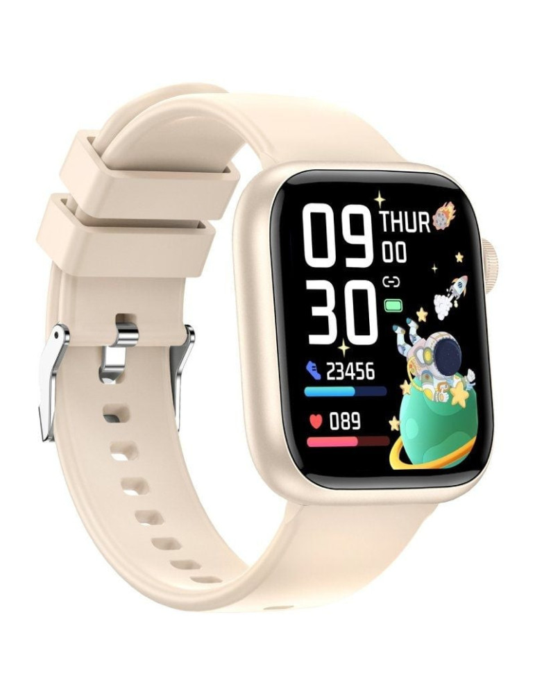 Smartwatch Forever IGo Watch 3 JW-500/ Notificaciones/ Frecuencia Cardíaca/ Marfil