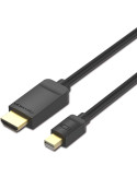 Cable Conversor Vention HABBG/ Mini DisplayPort Macho - HDMI Macho/ 1.5m/ Negro