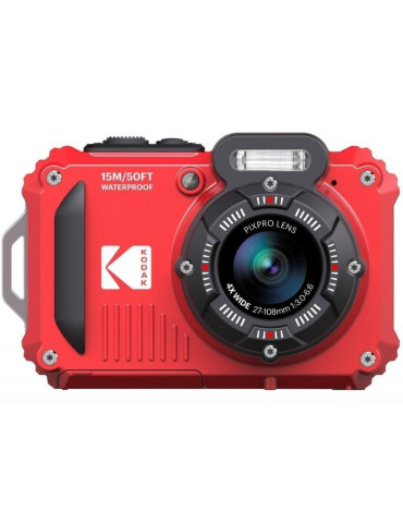Pack Cámara Digital Kodak Pixpro WPZ2RD6 + 2 Baterías + 1 MicroSD/ 16MP/ Zoom Óptico 4x/ Rojo 2