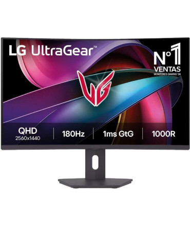 Monitor Gaming Curvo LG UltraGear 32G600A-B 31.5"/ QHD/ 1ms/ 180Hz/ VA/ Regulable en altura/ Negro