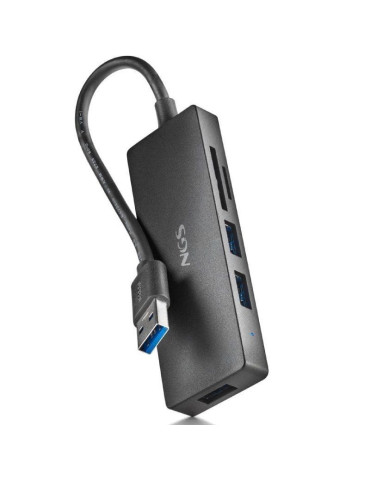 Hub USB NGS IHUB READER/ 3xUSB 3.0/ 1xLector de Tarjetas