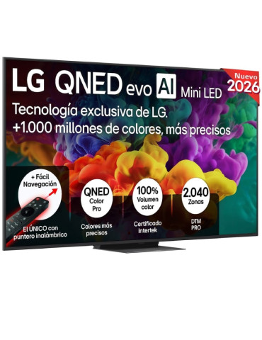 Televisor LG QNED evo AI QNED87 Mini LED 65QNED87B6A 65"/ Ultra HD 4K/ Smart TV/ WiFi 2