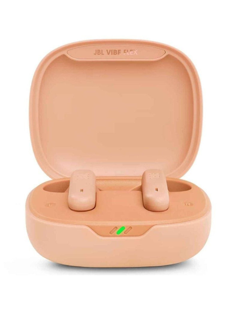 Auriculares Bluetooth JBL Vibe Flex con estuche de carga/ Autonomía 8h/ Beige