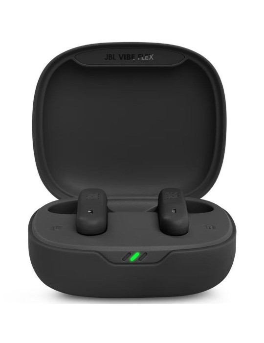 Auriculares Bluetooth JBL Vibe Flex con estuche de carga/ Autonomía 8h/ Negro