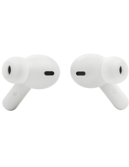 Auriculares Bluetooth JBL Wave Beam con estuche de carga/ Autonomía 8h/ Blanco