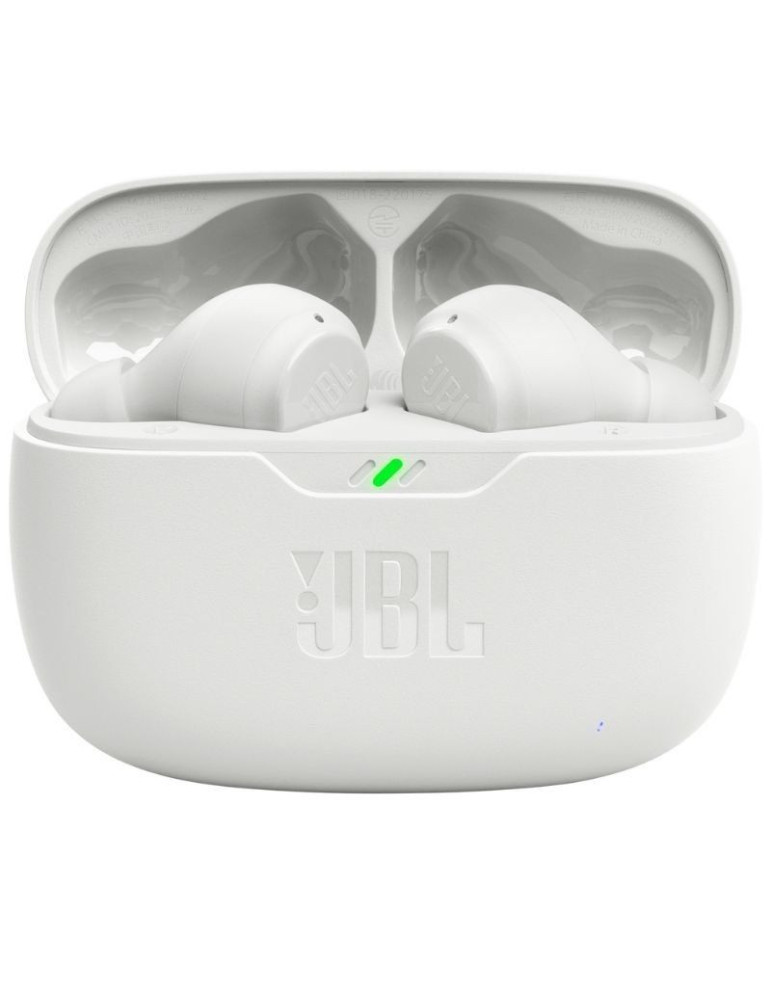 Auriculares Bluetooth JBL Wave Beam con estuche de carga/ Autonomía 8h/ Blanco