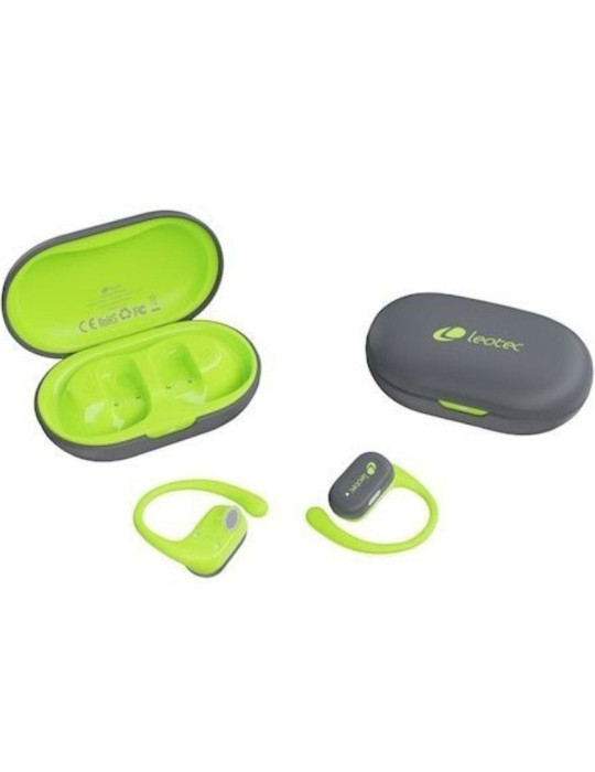 Auriculares Deportivos Bluetooth Leotec Open Air Zenith Sport con estuche de carga/ Autonomía 6.5h/ Lima